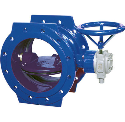 EN-JS 1030 ( GGG-40 ) Casting Iron Double Flanged Butterfly Valve DN50 - DN400