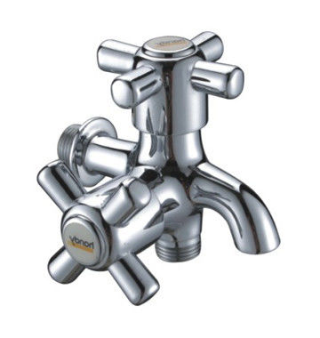 Single Hole Double Cross Handles Washing Machine Taps With Ceramic Cartridge