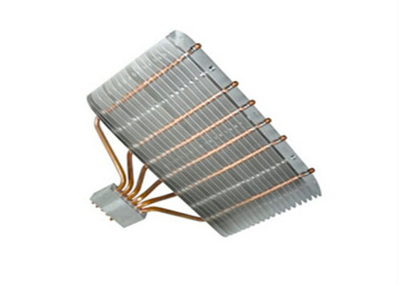 Anodized 6 pcs Copper Pipe Extrusion Heat Sink For Home Appliances