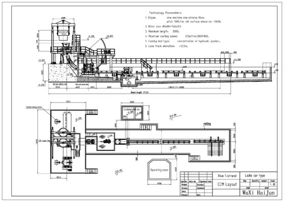 Water Cooling Continuous Casting Machine , R4M 1S Steel Billet CCM